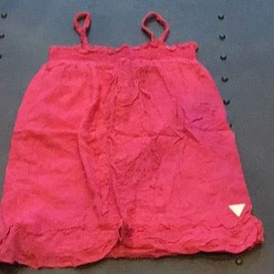 Guess pink embroidery front tank dress, size 5
